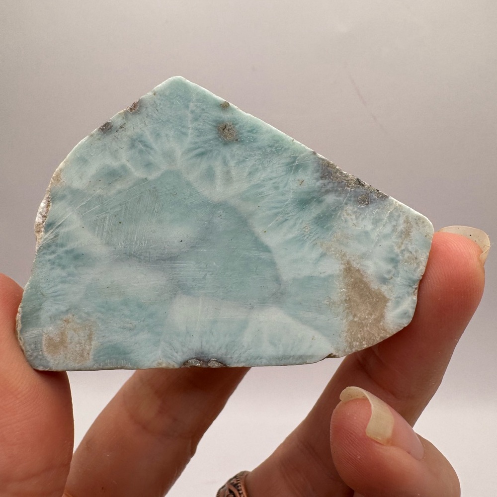 Raw Larimar slab
